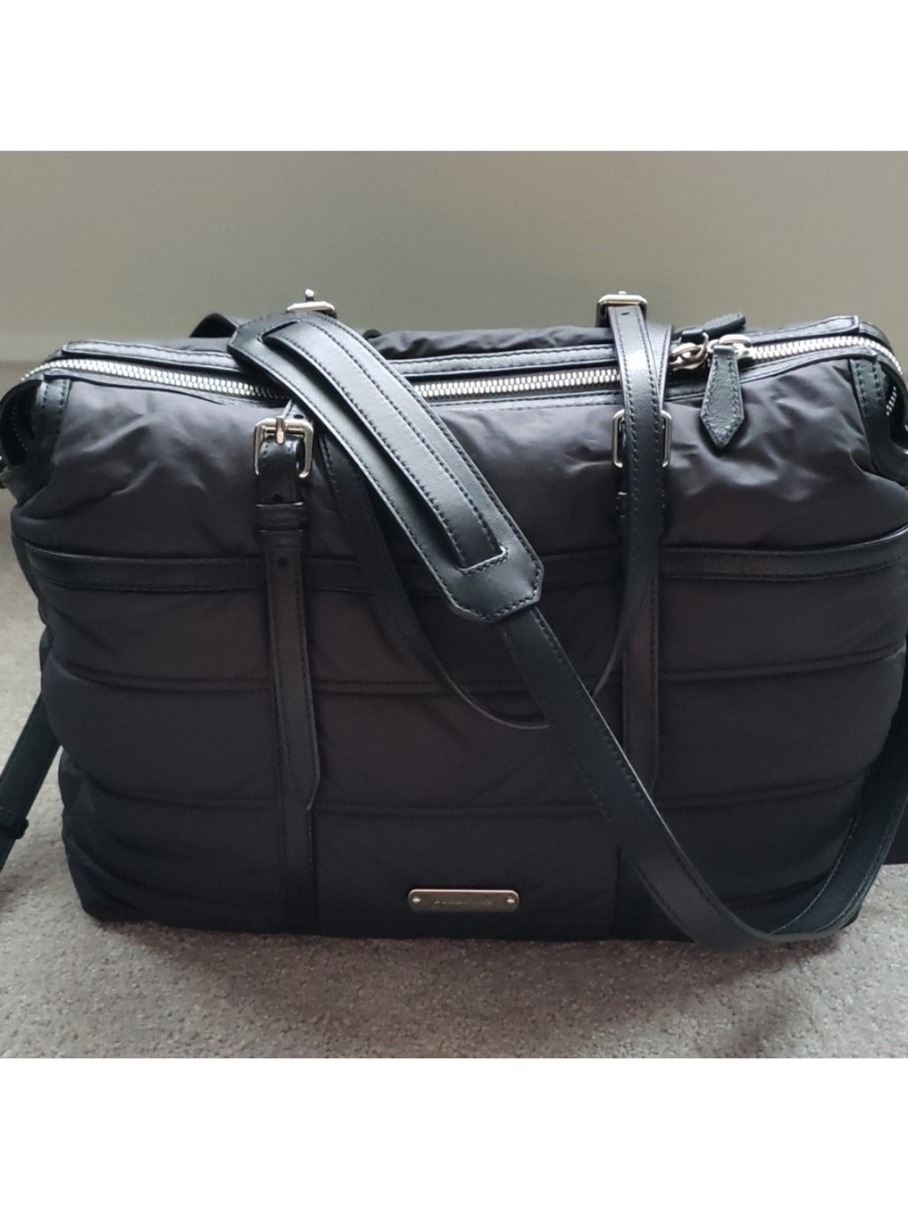 Burberry Quilted Diaper Bag.